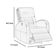 Nami Power Recliner Chair- Plush Cushioned Espresso Brown Faux Leather
