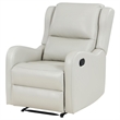 Mayra Manual Recliner Chair- English Arms- Plush Ivory Faux Leather