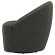 Lenie Barrel Accent Swivel Chair- Modern Minimal Shape- Dark Green