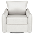 Adia Swivel Glider Chair- Sloped Arms- Plush Vanilla Ivory Boucle