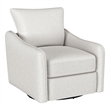 Adia Swivel Glider Chair- Sloped Arms- Plush Vanilla Ivory Boucle