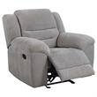 Gilo Manual Glider Recliner Armchair- 46 Inch Light Gray- Pillow Top