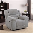 Gilo Manual Glider Recliner Armchair- 46 Inch Light Gray- Pillow Top