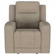 Krio Manual Recliner Chair- 37 Inch Modern Taupe Brown Faux Leather