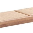 Tina 51 Inch Dining Bench - Transitional Woven Rattan - Natural Brown Wood