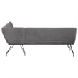 Donne Corner Dining Bench L Shape - Gray - Hairpin Metal Legs - 84 Inch