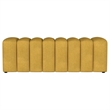 Sanna Accent Bench - Modern Channel Tufted Yellow Fabric - 54 Inch
