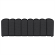 Sanna Accent Bench - Modern Channel Tufted Charcoal Black - 54 Inch