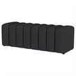 Sanna Accent Bench - Modern Channel Tufted Charcoal Black - 54 Inch