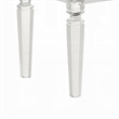 Rara Bench - Beige Padded Seat - 54 Inch Clear Tapered Acrylic Legs