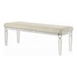Rara Bench - Beige Padded Seat - 54 Inch Clear Tapered Acrylic Legs
