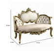 Mara Curved Bench Sofa - Wingback Crystal Tufted - Classic Gold Carvings