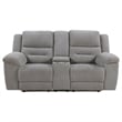 Gilo Manual Recliner Loveseat- 81 Inch Light Gray- Pillow Top Armrests