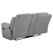 Gilo Manual Recliner Loveseat- 81 Inch Light Gray- Pillow Top Armrests