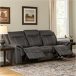 Hesy Power Motion Recliner Sofa w Drop Down Table- Dark Gray 85 Inch