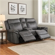 Hesy Power Motion Recliner Loveseat w Console- Dark Gray 75 Inch