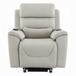 Arshie Power Lift Recliner Chair- Heating n Massage- Gray Faux Leather