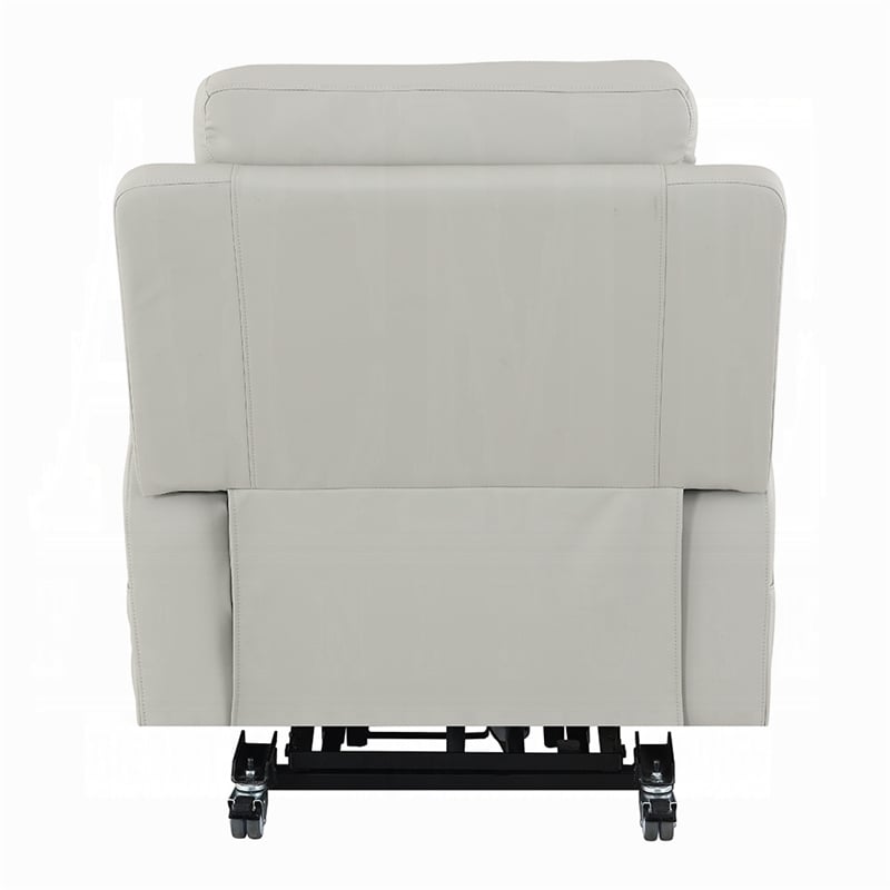 Arshie Power Lift Recliner Chair- Heating n Massage- Gray Faux Leather