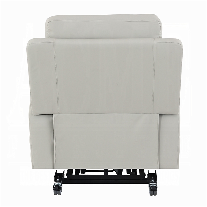 Arshie Power Lift Recliner Chair- Heating n Massage- Gray Faux Leather