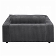 Liny Oversized Chaise- 2 Cupholders- 2 Pillows- Gray Velvet Corduroy