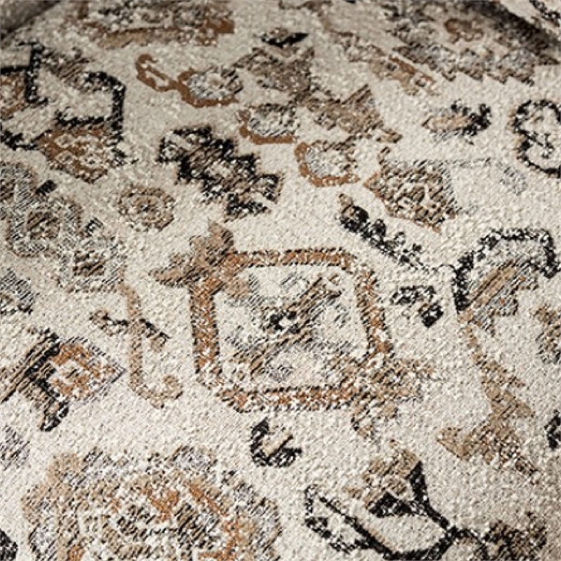 Bonie Accent Club Chair- 1 Brown Throw Pillow- Taupe Polyester Pattern