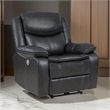 Susan Power Recliner- Dark Gray Faux Leather- USB Port- Pillow Top Arms