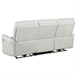 Lima Power Recliner Sofa- Ivory Faux Leather- USB Port- Cushions- 83 Inch