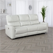 Lima Power Recliner Sofa- Ivory Faux Leather- USB Port- Cushions- 83 Inch