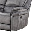 Remma Manual Recliner Loveseat- Gray Faux Leather- Console with Cupholders