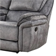 Remma Manual Recliner Loveseat- Gray Faux Leather- Console with Cupholders
