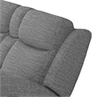Cory Manual Recliner Loveseat- 78 Inch- Center Console- Gray Polyester