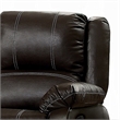 Zuru Motion Manual Recliner Loveseat- Pillow Top- Brown Faux Leather