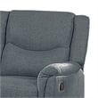 Ammy Manual Recliner Loveseat- 53in Solid Wood- Dark Gray Faux Burlap