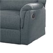 Ammy Manual Recliner Loveseat- 53in Solid Wood- Dark Gray Faux Burlap
