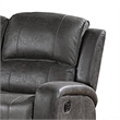 Charles Manual Recliner Loveseat- Smoke Gray Faux Leather- 55 Inch