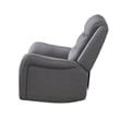 Clair 2 Piece Manual Reclining Sofa and Loveseat- Solid Wood- Gray Fabric
