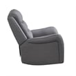 Clair 2 Piece Manual Reclining Sofa and Loveseat- Solid Wood- Gray Fabric