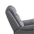 Clair 2 Piece Manual Reclining Sofa and Loveseat- Solid Wood- Gray Fabric