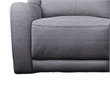 Clair Manual Recliner Sofa- Scroll Arms- 87 Inch- Solid Wood- Gray Fabric