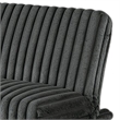 Hini Fold Out Futon Sofa Bed- Dark Gray- Modern Chrome Metal Legs