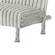 Hini Fold Out Futon Sofa Bed- Light Gray- Modern Chrome Metal Legs