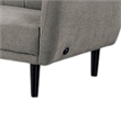 Arz Fold Out Futon Sofa Bed- Light Gray- Retro Channel Tufted Back