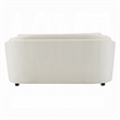 Riku Loveseat- 2 Lumbar Pillows- 69 Inch- Beige Linen- Modern Shape
