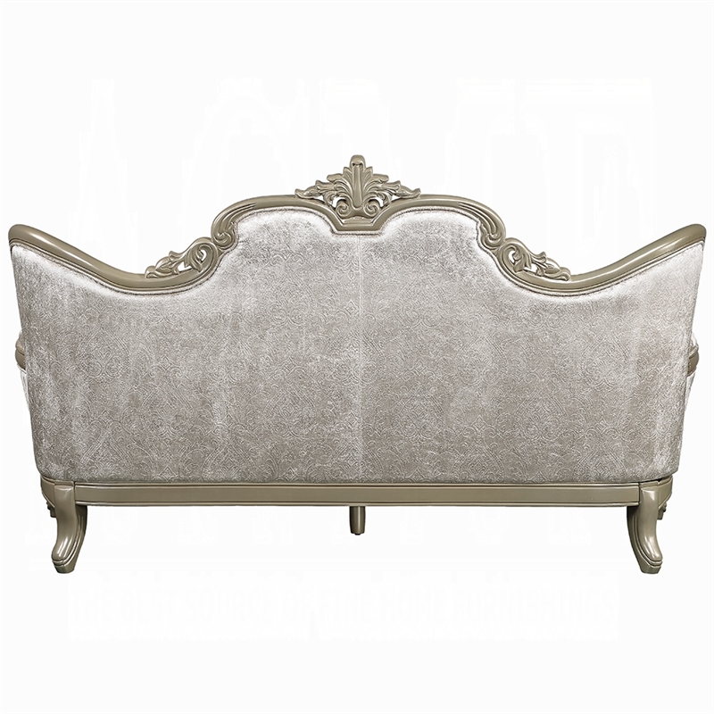 Bertha Sofa- Ornate Carved European Classic Beige Champagne- 85 Inch