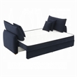 Leif Sleeper Sofa- Full Fold Out Bed- 3 Pillows- Blue Velvet 88 Inch