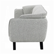 Naeli Sofa- Rounded Back- Light Gray Boucle- 86 Inch Solid Pine Wood