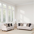 Serra 2pc Sofa and Loveseat Set- 9 Accent Pillows- Greige Polyester