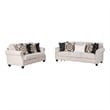 Serra 2pc Sofa and Loveseat Set- 9 Accent Pillows- Greige Polyester