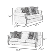 Bonie Sofa and Loveseat Set- Rolled Arms- 9 Pillows- Taupe Polyester