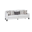 Riana 2pc Sofa and Loveseat Set- 9 Accent Pillows- Modern White- Black